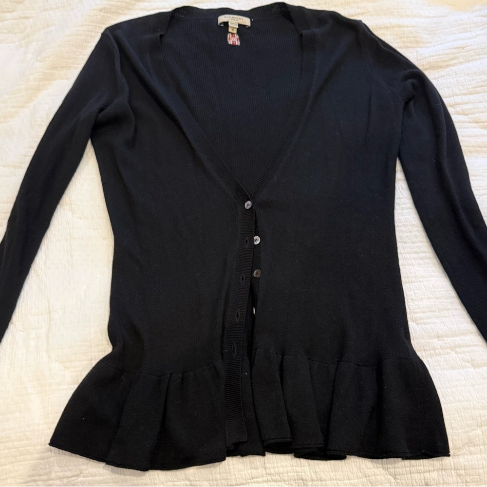 Burberry Elegant Black Cardigan Sweater